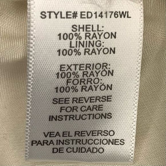 En Crème Women’s Sz Medium White Rayon Floral Boho Square Neck Mini Dress - Picture 7 of 12